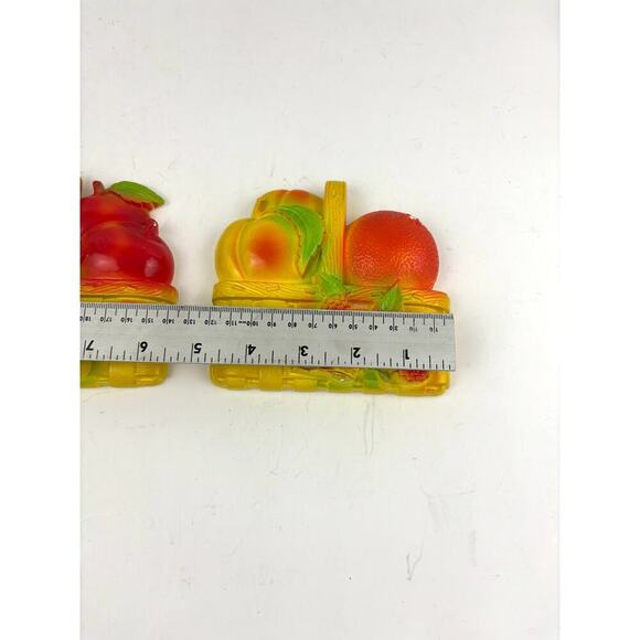 VTG 1970s Miller Studios Chalkware Fruit and Vegetable Basket Wall Hangings - Picture 9 of 16
